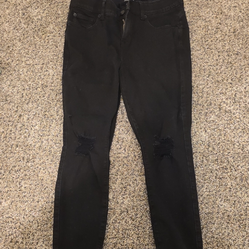 Torrid Black Ripped Skinny Jeans